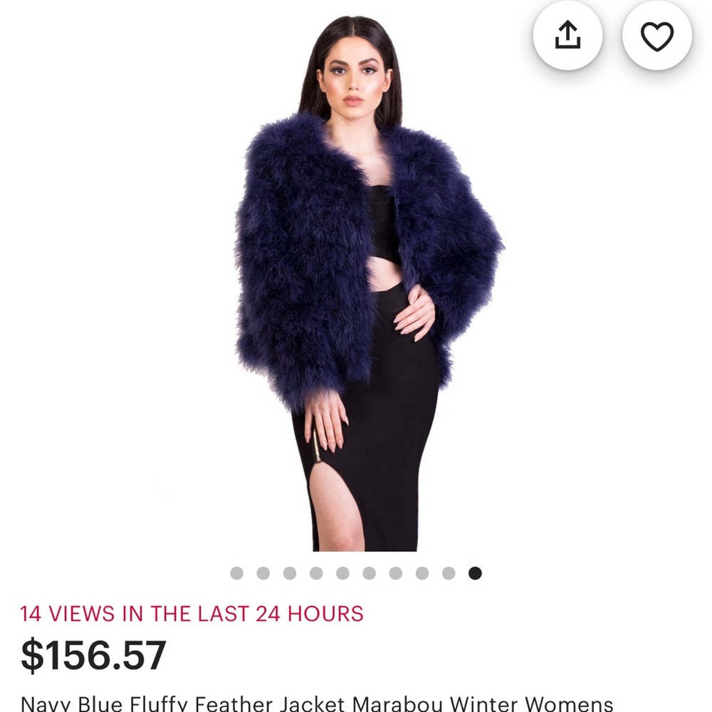 Blue fur coat KARIZMA London on Etsy